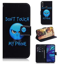 Not Touch My Phone PU Leather Wallet Case for Huawei Y7(2019) / Y7 Prime(2019) / Y7 Pro(2019)
