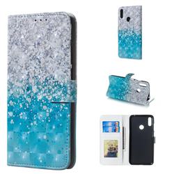 Sea Sand 3D Painted Leather Phone Wallet Case for Huawei Y7(2019) / Y7 Prime(2019) / Y7 Pro(2019)