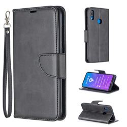 Classic Sheepskin PU Leather Phone Wallet Case for Huawei Y7(2019) / Y7 Prime(2019) / Y7 Pro(2019) - Black