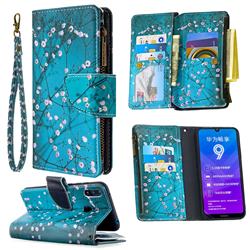 Blue Plum Binfen Color BF03 Retro Zipper Leather Wallet Phone Case for Huawei Y7(2019) / Y7 Prime(2019) / Y7 Pro(2019)
