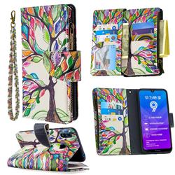 The Tree of Life Binfen Color BF03 Retro Zipper Leather Wallet Phone Case for Huawei Y7(2019) / Y7 Prime(2019) / Y7 Pro(2019)