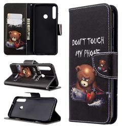 Chainsaw Bear Leather Wallet Case for Huawei Y7p