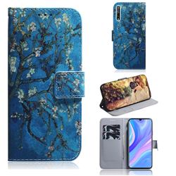 Apricot Tree PU Leather Wallet Case for Huawei Y8p