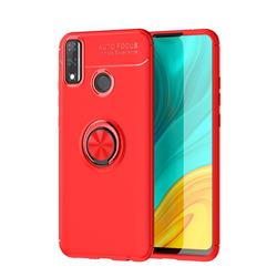 Auto Focus Invisible Ring Holder Soft Phone Case for Huawei Y8s - Red