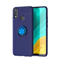 Auto Focus Invisible Ring Holder Soft Phone Case for Huawei Y8s - Blue