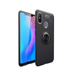 Auto Focus Invisible Ring Holder Soft Phone Case for Huawei Y9 (2019) - Black