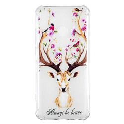 Always be Brave Anti-fall Clear Varnish Soft TPU Back Cover for Huawei Y9 (2019)