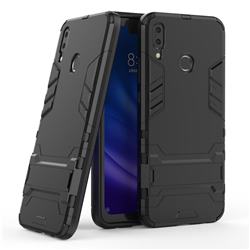 Armor Premium Tactical Grip Kickstand Shockproof Dual Layer Rugged Hard Cover for Huawei Y9 (2019) - Black