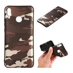 Camouflage Soft TPU Back Cover for Huawei Y9 (2019) - Gold Coffee