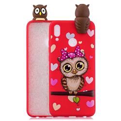 Bow Owl Soft 3D Climbing Doll Soft Case for Huawei Y9 (2019)