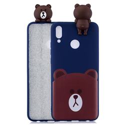 Cute Bear Soft 3D Climbing Doll Soft Case for Huawei Y9 (2019)