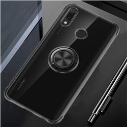 Anti-fall Invisible Press Bounce Ring Holder Phone Cover for Huawei Y9 (2019) - Elegant Black