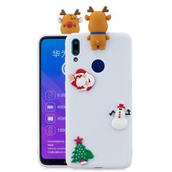White Elk Christmas Xmax Soft 3D Silicone Case for Huawei Y9 (2019)