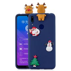 Navy Elk Christmas Xmax Soft 3D Silicone Case for Huawei Y9 (2019)