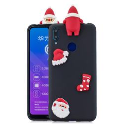 Black Santa Claus Christmas Xmax Soft 3D Silicone Case for Huawei Y9 (2019)