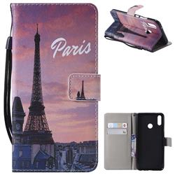 Paris Eiffel Tower PU Leather Wallet Case for Huawei Y9 (2019)