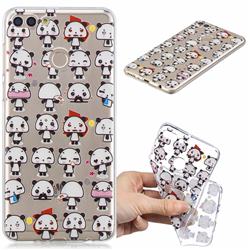 Mini Panda Clear Varnish Soft Phone Back Cover for Huawei Y9 (2018)