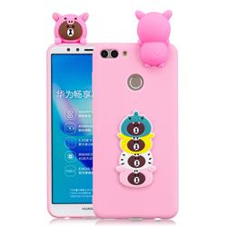 Expression Bear Soft 3D Climbing Doll Soft Case for Huawei Y9 (2018)