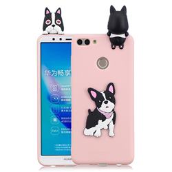 Cute Dog Soft 3D Climbing Doll Soft Case for Huawei Y9 (2018)