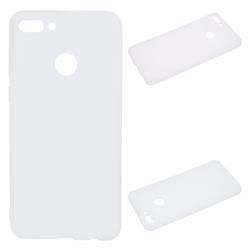 Candy Soft Silicone Protective Phone Case for Huawei Y9 (2018) - White