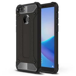 King Kong Armor Premium Shockproof Dual Layer Rugged Hard Cover for Huawei Y9 (2018) - Black Gold