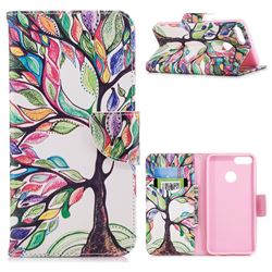 The Tree of Life Leather Wallet Case for Huawei Y9 (2018)