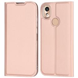 Ultra Slim Card Magnetic Automatic Suction Leather Wallet Case for Kyocera KY-51B - Rose Gold