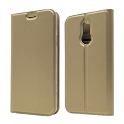 Ultra Slim Card Magnetic Automatic Suction Leather Wallet Case for LG L-03K Style LTE JP - Champagne
