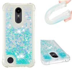 Dynamic Liquid Glitter Sand Quicksand TPU Case for LG Aristo 2 - Silver Blue Star
