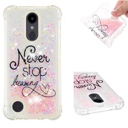 Never Stop Dreaming Dynamic Liquid Glitter Sand Quicksand Star TPU Case for LG Aristo 2