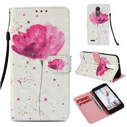 Watercolor 3D Painted Leather Wallet Case for LG Aristo 2