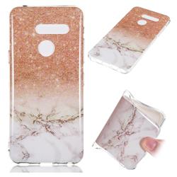 Glittering Rose Gold Soft TPU Marble Pattern Case for LG G8 ThinQ (LG G8 ThinQ)