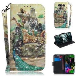 Beast Zoo 3D Painted Leather Wallet Phone Case for LG G8 ThinQ (LG G8 ThinQ)
