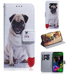 Pug Dog PU Leather Wallet Case for LG G8 ThinQ