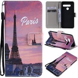 Paris Eiffel Tower PU Leather Wallet Case for LG G8 ThinQ