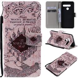 Castle The Marauders Map PU Leather Wallet Case for LG G8 ThinQ