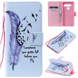Feather Birds PU Leather Wallet Case for LG G8 ThinQ