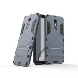 Armor Premium Tactical Grip Kickstand Shockproof Dual Layer Rugged Hard Cover for LG Stylo 4 - Navy