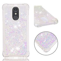 Dynamic Liquid Glitter Sand Quicksand Star TPU Case for LG Stylo 4 - Pink