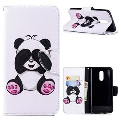 Lovely Panda Leather Wallet Case for LG Stylo 4