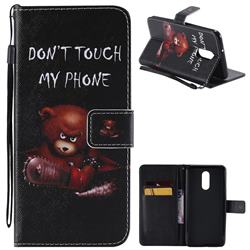 Angry Bear PU Leather Wallet Case for LG Stylo 4