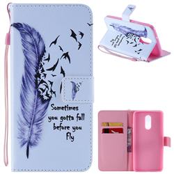 Feather Birds PU Leather Wallet Case for LG Stylo 4