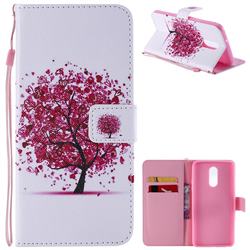 Colored Red Tree PU Leather Wallet Case for LG Stylo 4