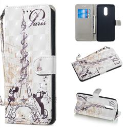 Tower Couple 3D Painted Leather Wallet Phone Case for LG Stylo 4
