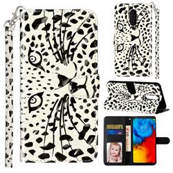 Leopard Panther 3D Leather Phone Holster Wallet Case for LG Stylo 4