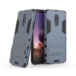 Armor Premium Tactical Grip Kickstand Shockproof Dual Layer Rugged Hard Cover for LG Stylo 5 - Navy