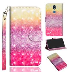 Gradient Rainbow 3D Painted Leather Wallet Case for LG Stylo 5