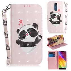 Heart Cat 3D Painted Leather Wallet Phone Case for LG Stylo 5