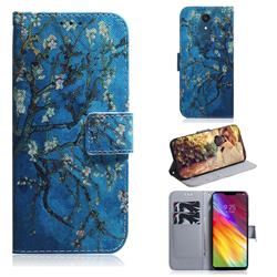 Apricot Tree PU Leather Wallet Case for LG Stylo 5