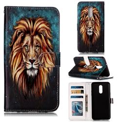 Ice Lion 3D Relief Oil PU Leather Wallet Case for LG Stylo 5